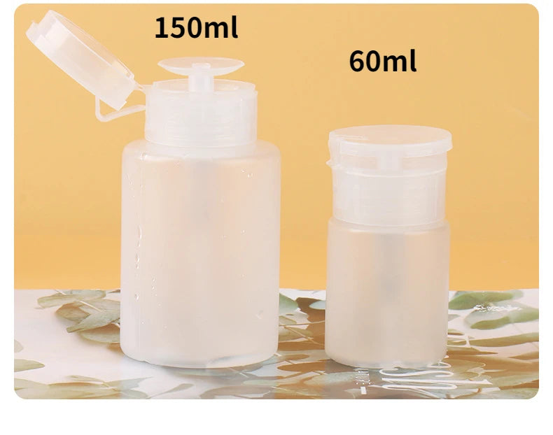 Refillable Press Pump Dispenser Bottle | Nail Remover 60/150ml