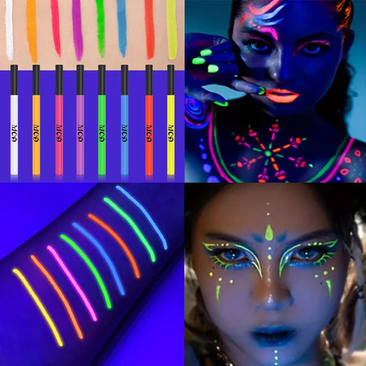 UV Neon Face & Body Paint Pen – 8 Colors, Waterproof UV Neon Face Paint Oasis Select