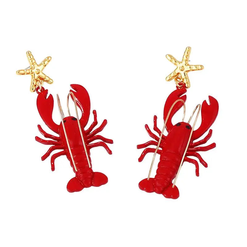 Lobster Dangle Earrings – Fun Ocean Drop Jewelry for Women