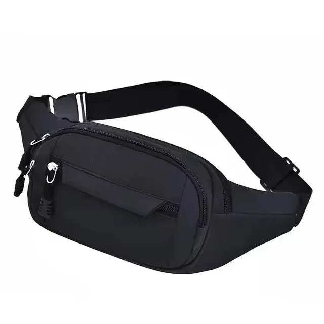 Large Capacity Waterproof Waist Bag – Unisex Belt Pouch Waist Belt Bag Peaceful Pleasures Health and Wellness Black