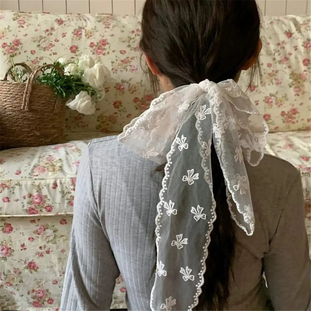 Lace Boho Hair Scarf & Bandana – Fairy Hair Tie for Women