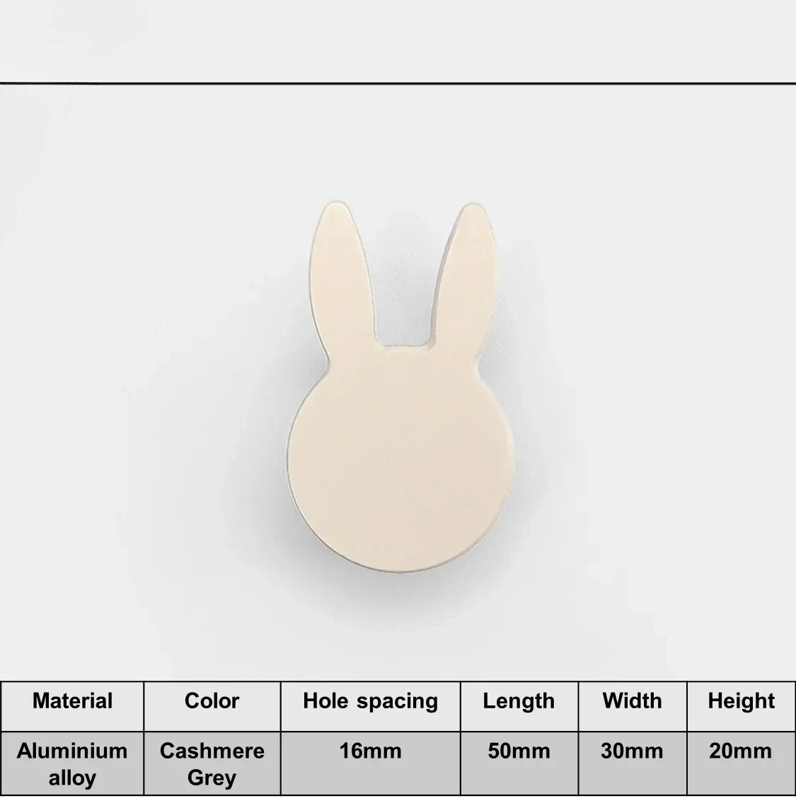 Love Rabbit Cartoon Cabinet Handle – Kids Room Door Pull