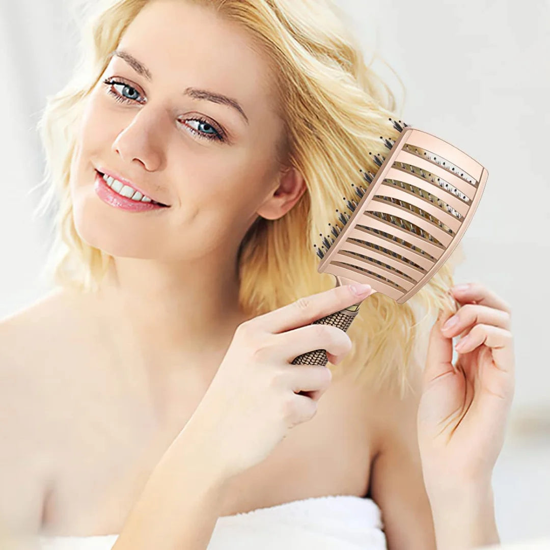 Multiple Color Hair Comb Detangling Hair Brush Bristle&Nylon Women Wet Massage Comb Curly Hairdressing Salon Styling Tools Peaceful Pleasures Health and Wellness