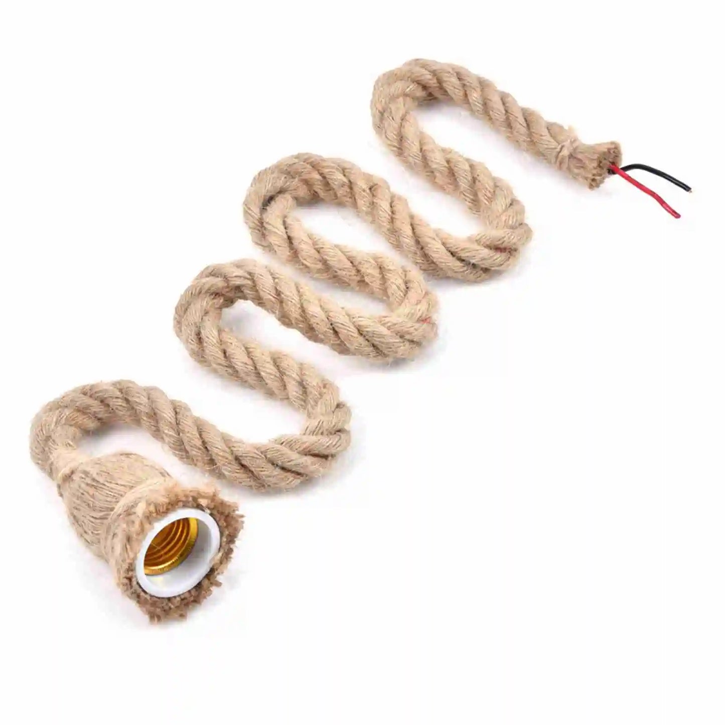 1PC Single Head Hemp Rope Pendant Light Industrial Ceiling Chandelier for Loft Home Decor Peaceful Pleasures Health and Wellness
