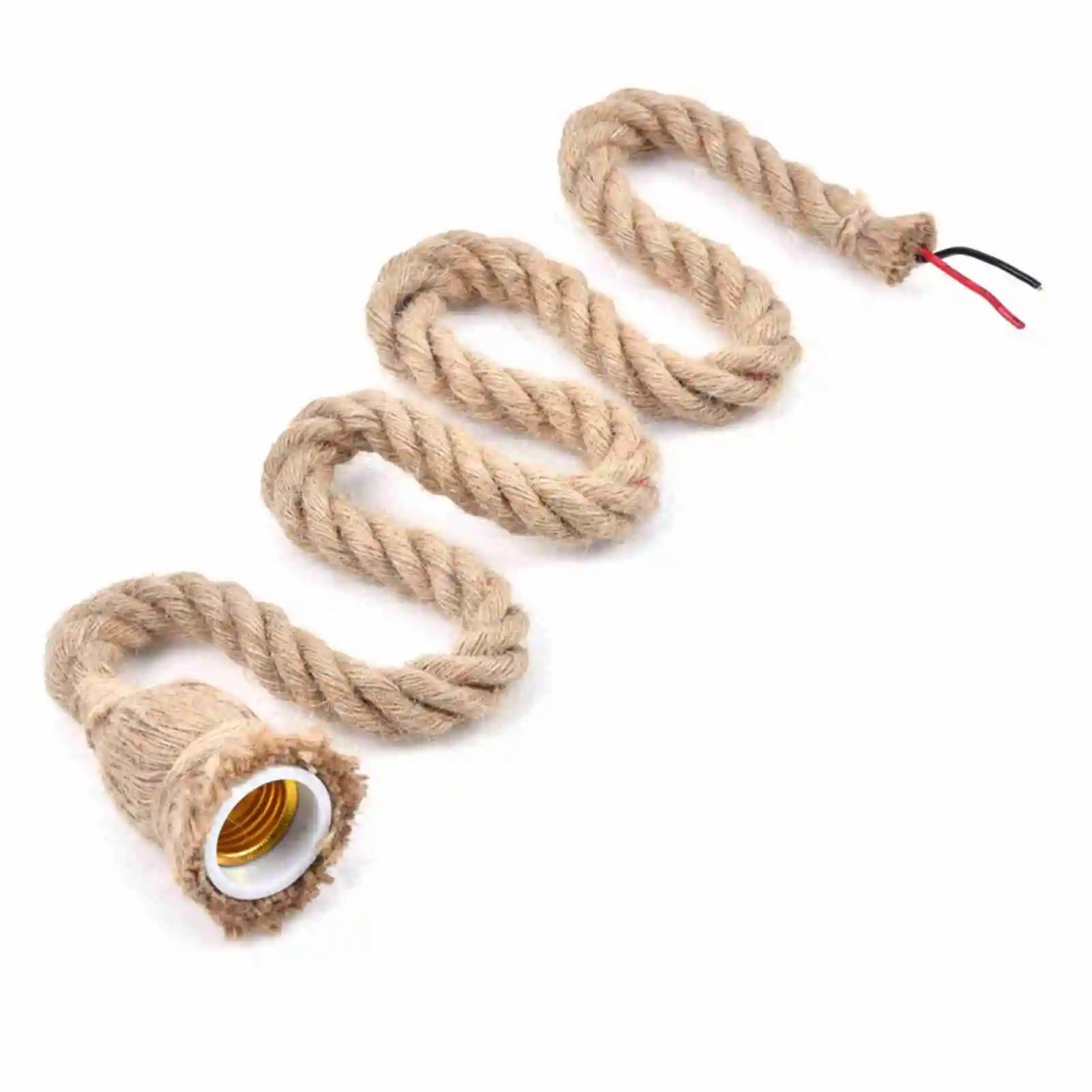 1PC Single Head Hemp Rope Pendant Light Industrial Ceiling Chandelier for Loft Home Decor Peaceful Pleasures Health and Wellness