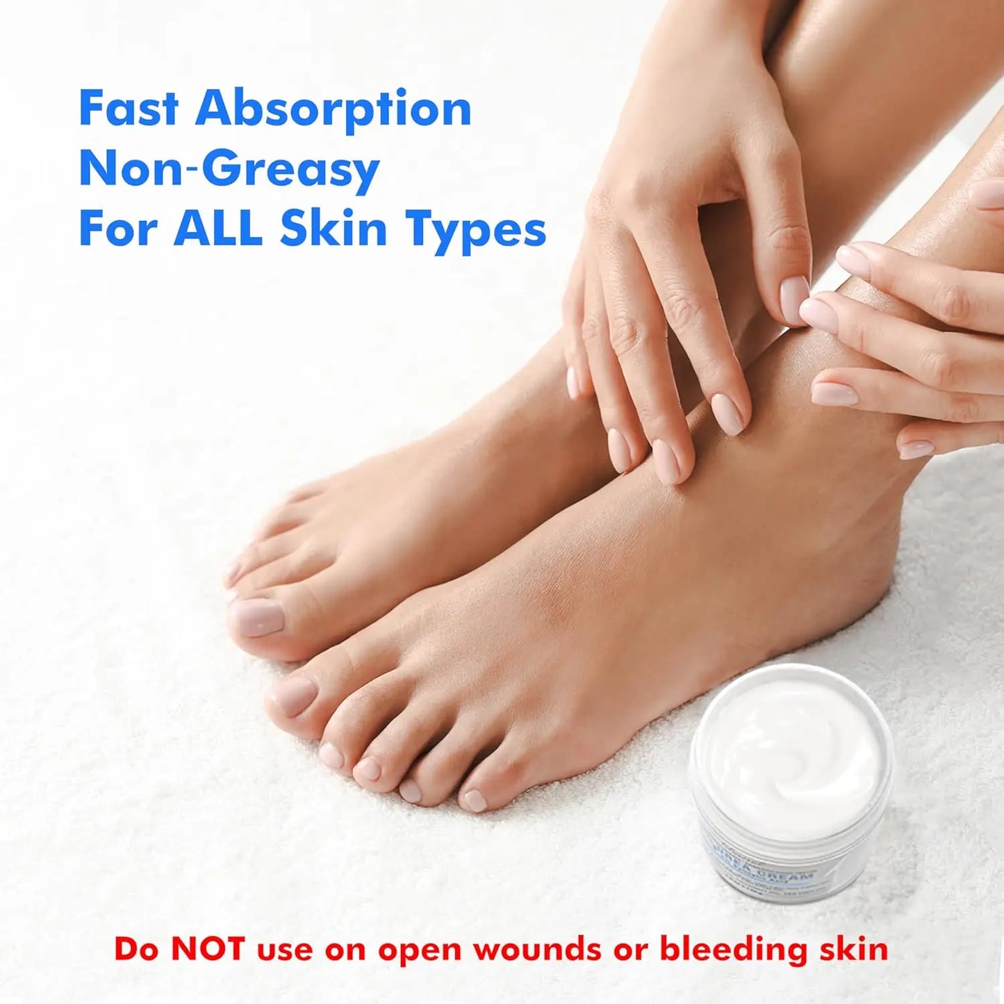 Foot Cream Urea Cream 40% plus Salicylic Acid 2% Soften Cracked Feet Moisturizing Gentle Exfoliating Daily Foot Care Solution Peaceful Pleasures Health and Wellness