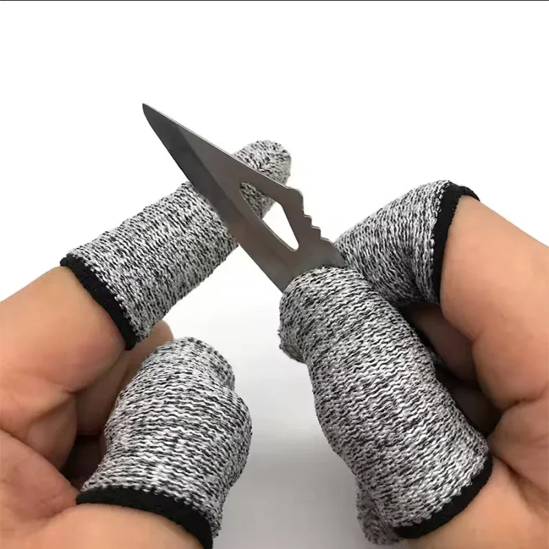 10Pcs Cut Resistant Finger Cover 5 Grade Cutting Resistant Finger Cover Labor Protection Kitchen Cutting Finger Cover Peaceful Pleasures Health and Wellness