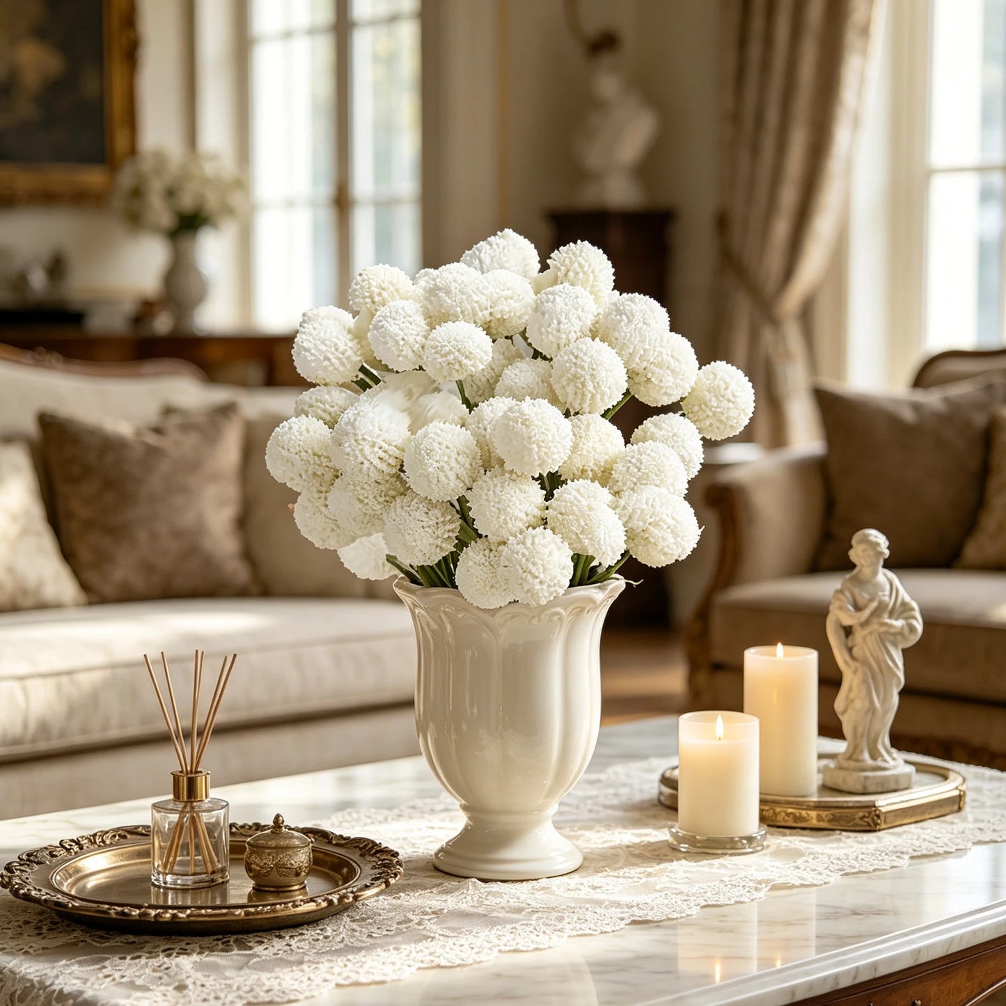 Artificial Silk Chrysanthemum Flowers | Wedding & Home Decor