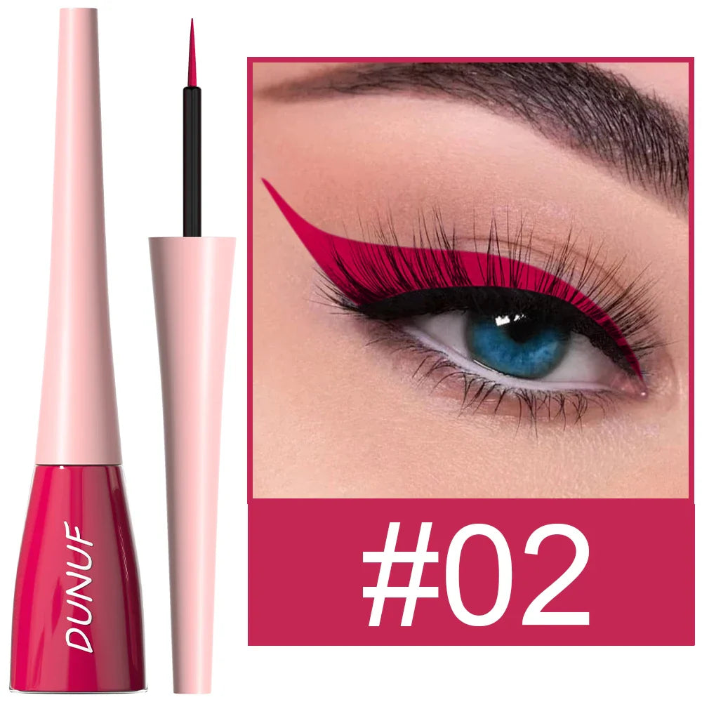 DUNUF Waterproof Liquid Eyeliner – Smudge-Proof, 8+ Colors