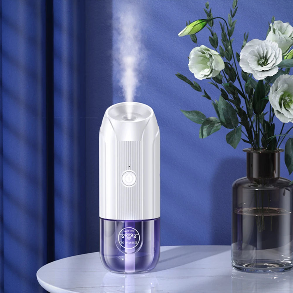 Mini Aromas Diffuser Portable Quiet Large Fog Volume Fragrance Sprayers 3 Modes Automatic Aromatherapys Diffuser For Home Peaceful Pleasures Health and Wellness