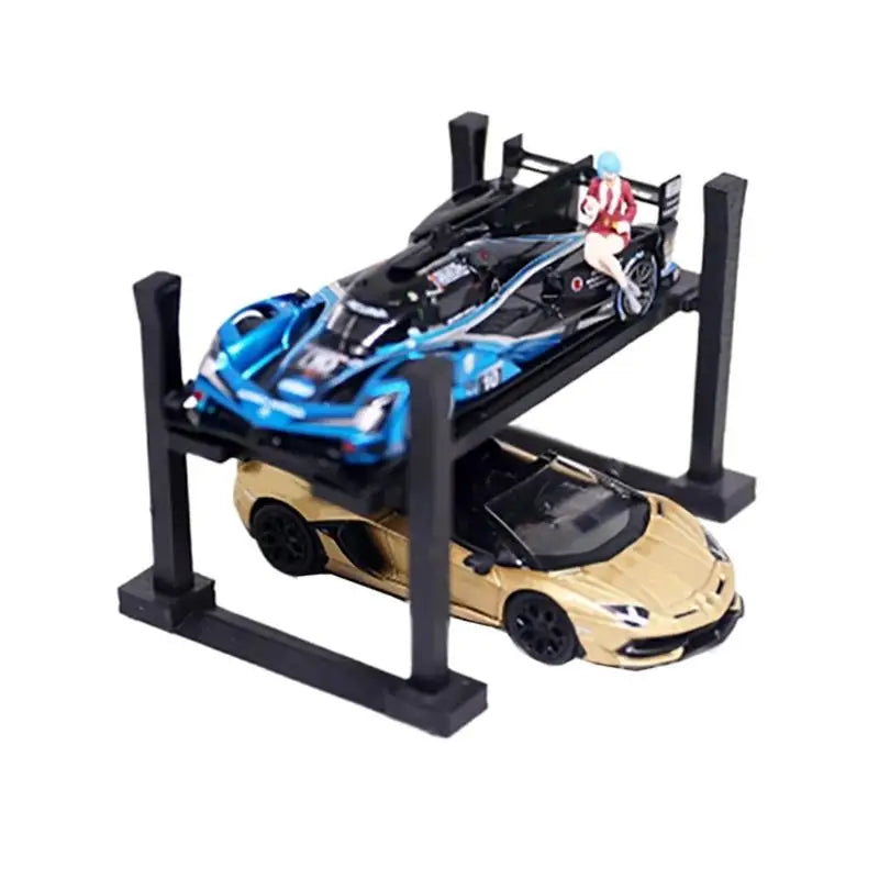 Double Deck 1/64 Diecast Car Display Shelf | Easy Assembly Garage