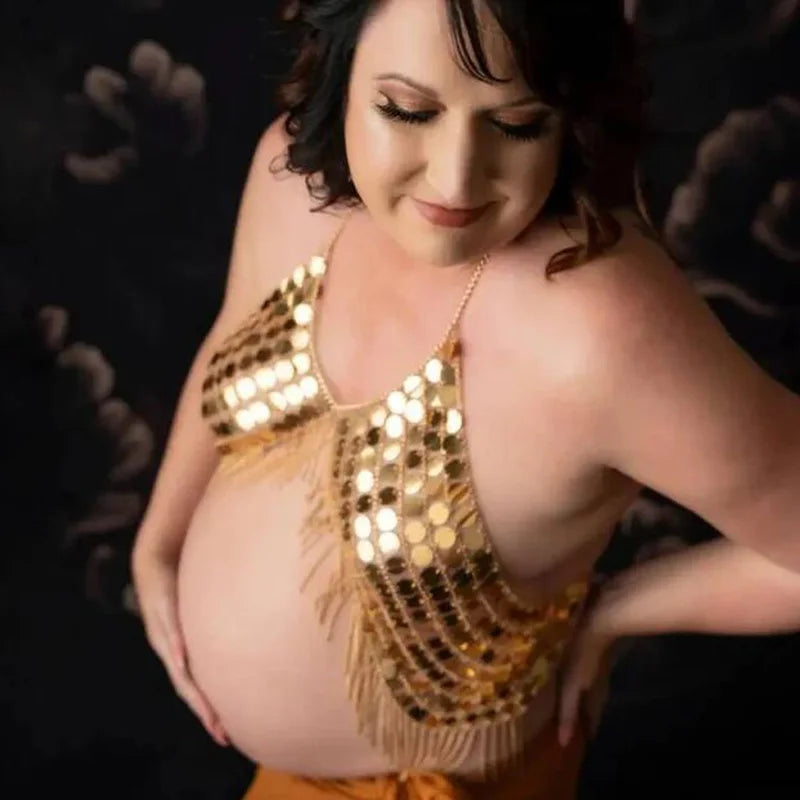 Maternity/Boudoir Body Jewelry Pregnancy Dresses for Photo Shoot Pregnancy Vest T-shirt Sexy Llingeries Peaceful Pleasures Health and Wellness
