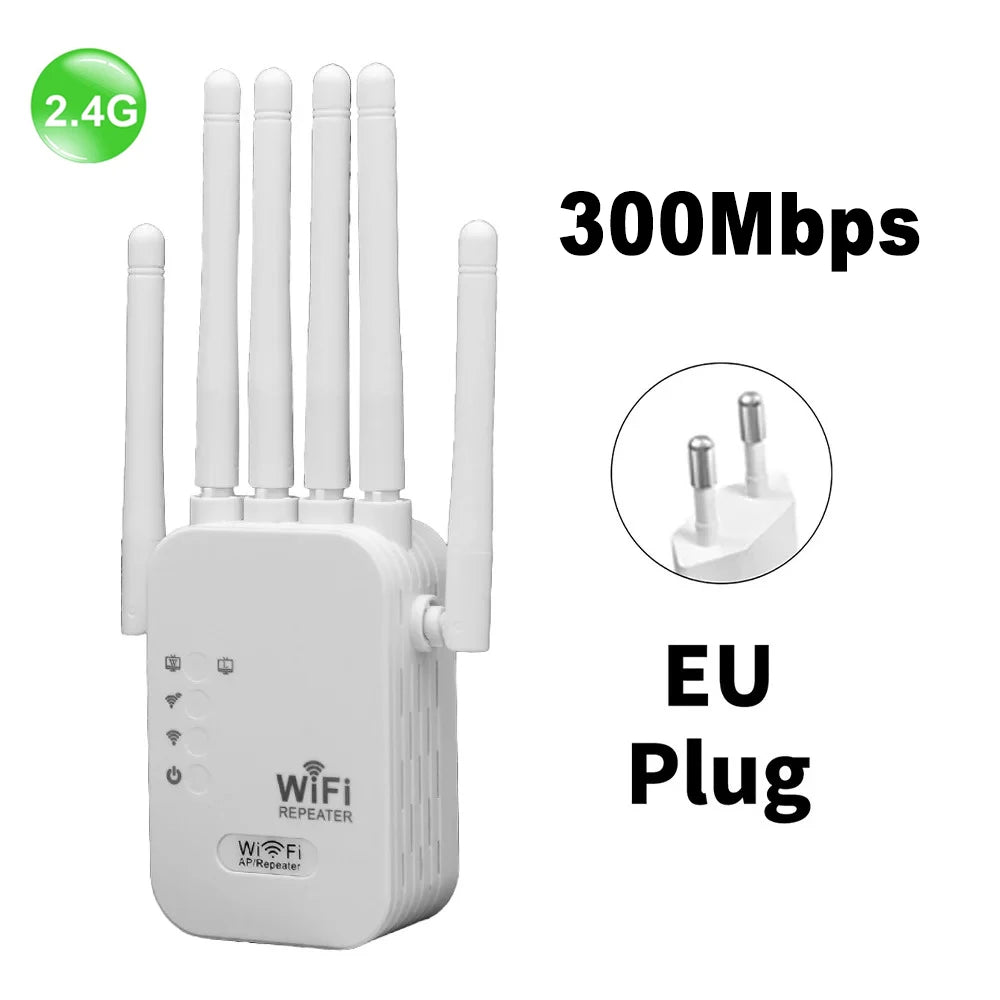 1200Mbps Dual Band 2.4G/5G WiFi Repeater Extender Wireless Signal Booster Amplifier for Home Network Coverage Peaceful Pleasures Health and Wellness 300Mbps EU Plug