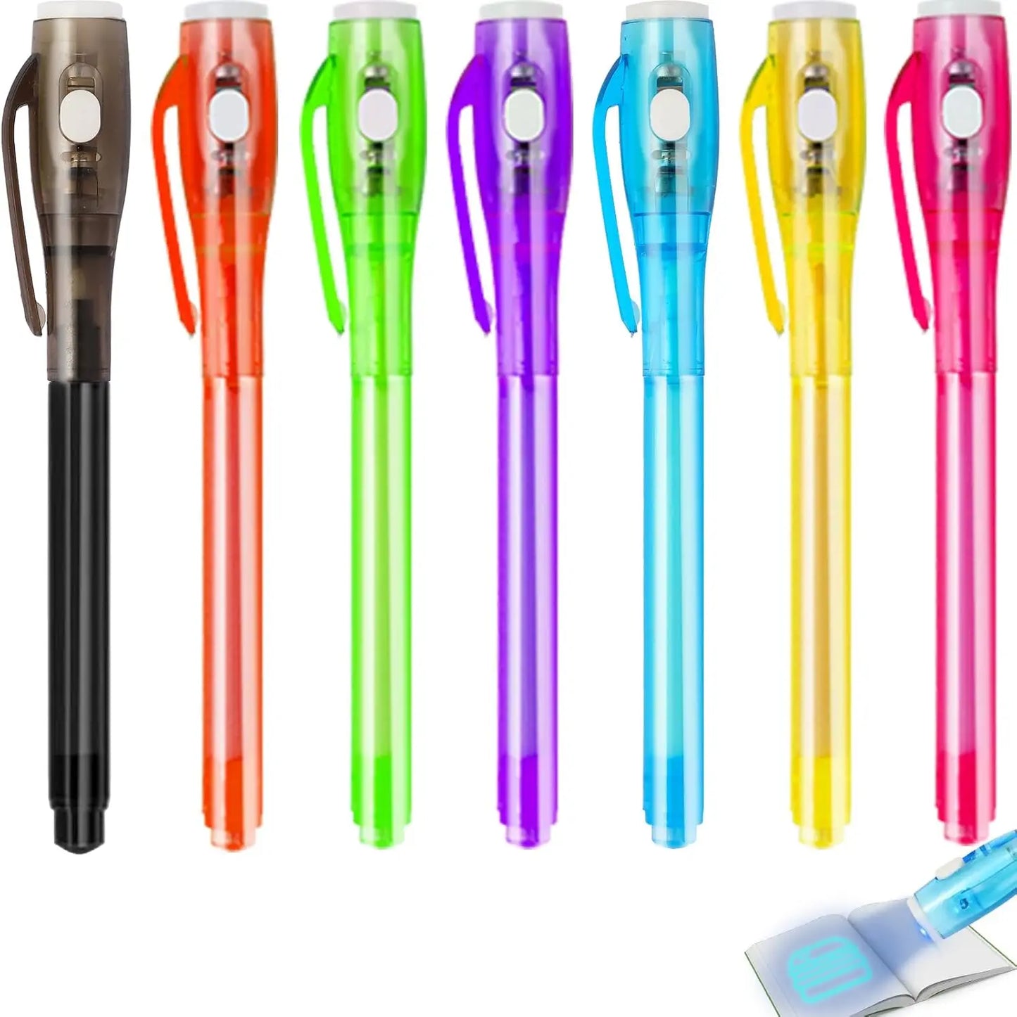 14PCS Invisible Ink Pens with UV Light Spy Pens for Secret Messages,Fun Party Favors, Christmas, Classroom & Birthday Gifts Peaceful Pleasures Health and Wellness