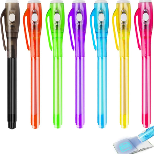 14PCS Invisible Ink Pens with UV Light Spy Pens for Secret Messages,Fun Party Favors, Christmas, Classroom & Birthday Gifts Peaceful Pleasures Health and Wellness