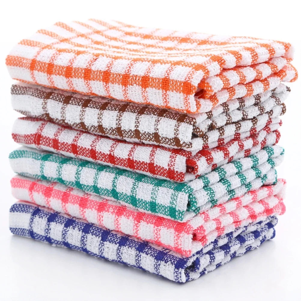 6-Pack Absorbent Lint-Free Cotton Kitchen Tea Towels | Dish Cloths Kitchen Tea Towels Peaceful Pleasures Health and Wellness