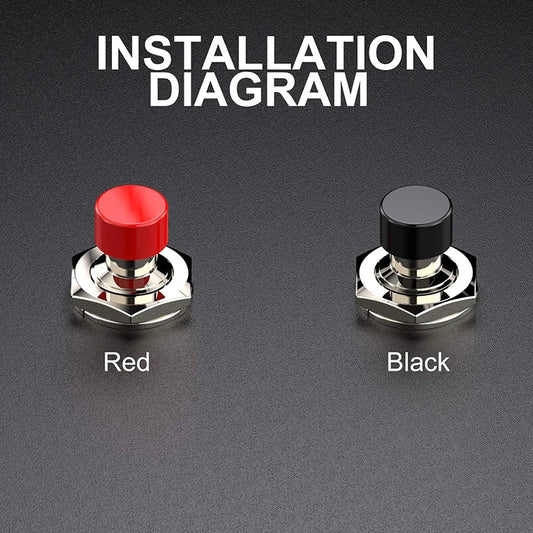 20pcs 1A 250VAC SPST Mini Pushbutton Switches Normally Open(NO) Black & Red Cap Momentary Push Button Switch Peaceful Pleasures Health and Wellness