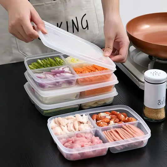 4-Compartment Fridge Storage Box | Airtight Food Grade Container Food Storage Container Oasis Select