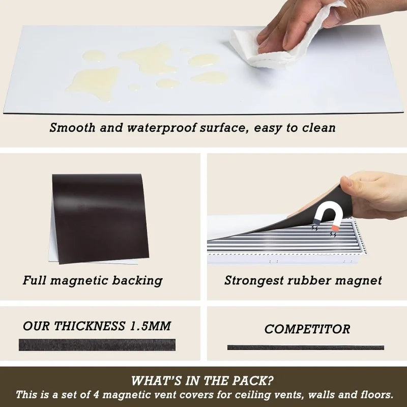 Magnetic Vent Cover 5.5×12" – Flexible Floor & Ceiling Register