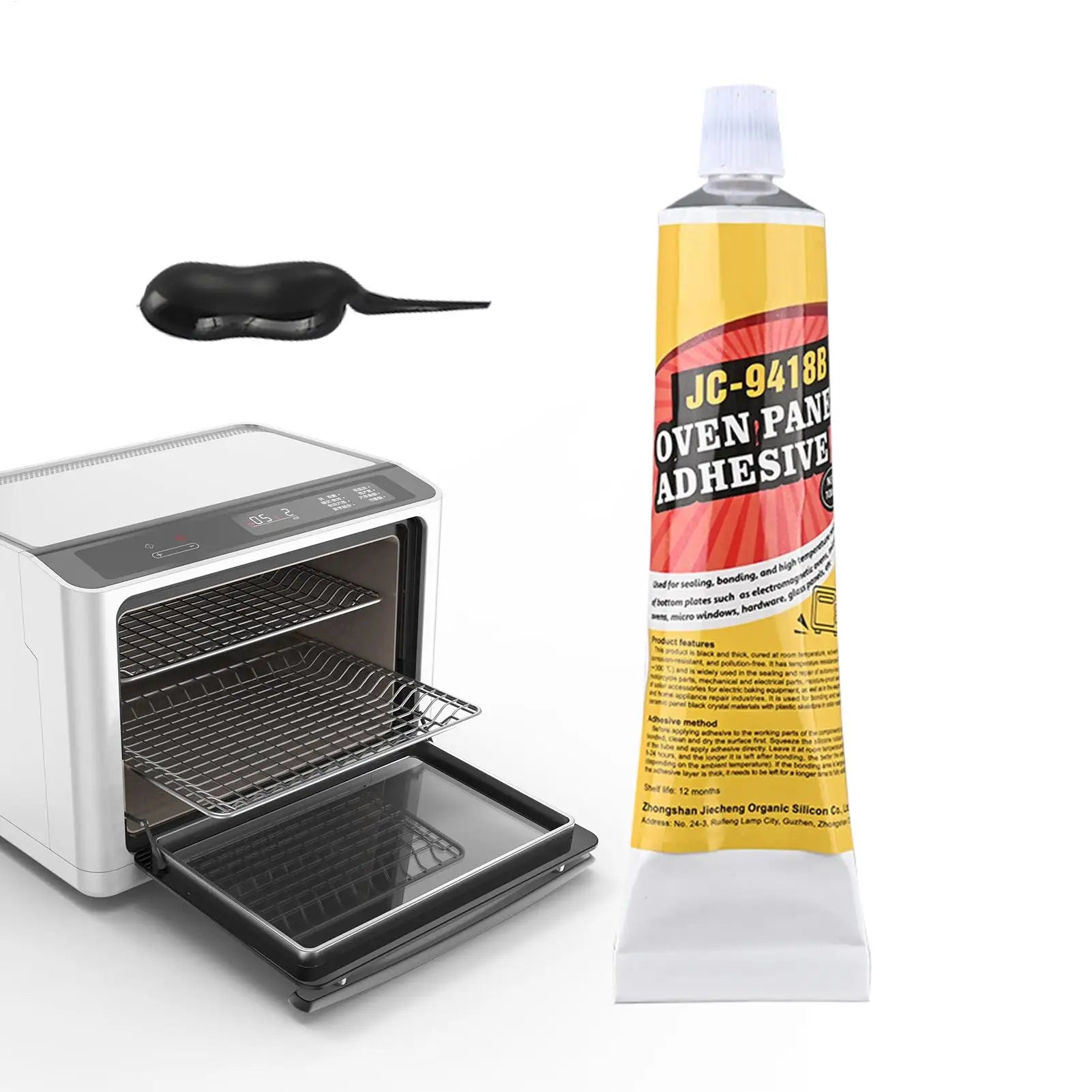Oven Door Adhesive 100ml High Temperature Resistant Epoxy for Ceramics & Metal, Fixes Cracks on Induction Cooker Grill Microwave Peaceful Pleasures Health and Wellness