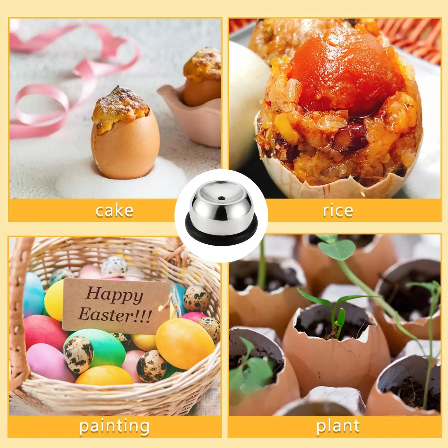 Egg Piercer with Sturdy Base, Stainless Steel Needle Egg Hole Puncher Eggs Poacher Endurance Hole Seperater Bakery Kitchen Tool Peaceful Pleasures Health and Wellness