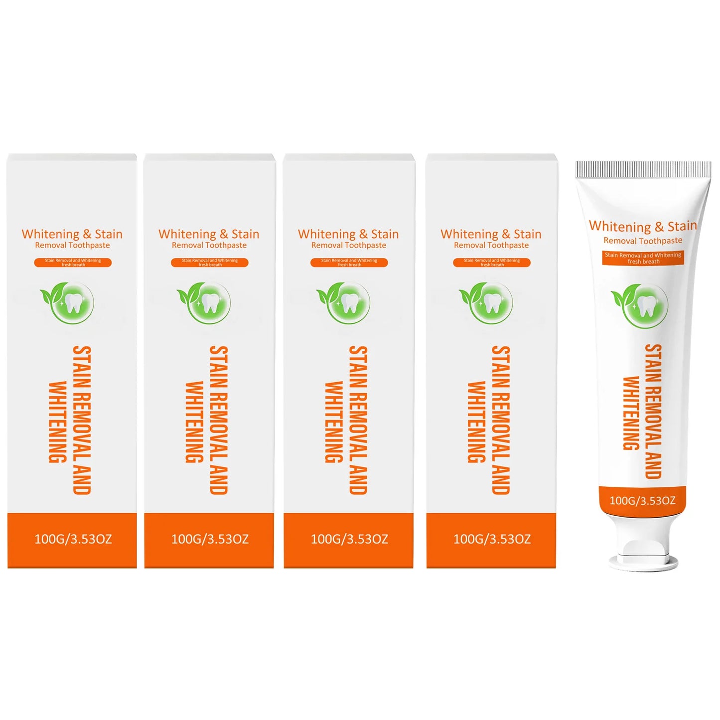 Whitening Stain Removal Toothpaste Remove Dental Plaque Freshing Eliminate Bad Breath Fragrance Gentle Cleaning Care Toothpaste Peaceful Pleasures Health and Wellness 4 x 100g Boxed