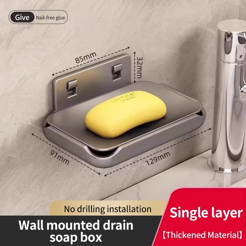 No-Drill Bathroom Corner Rack – Soap & Shampoo Storage Shelf
