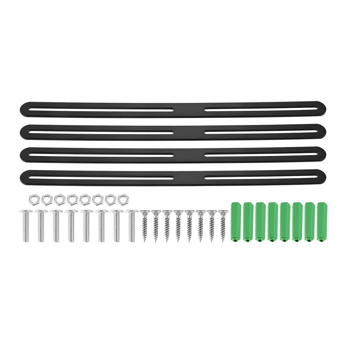 Black Stainless Steel Slotted Corner Braces – Heavy Duty 4-Pack