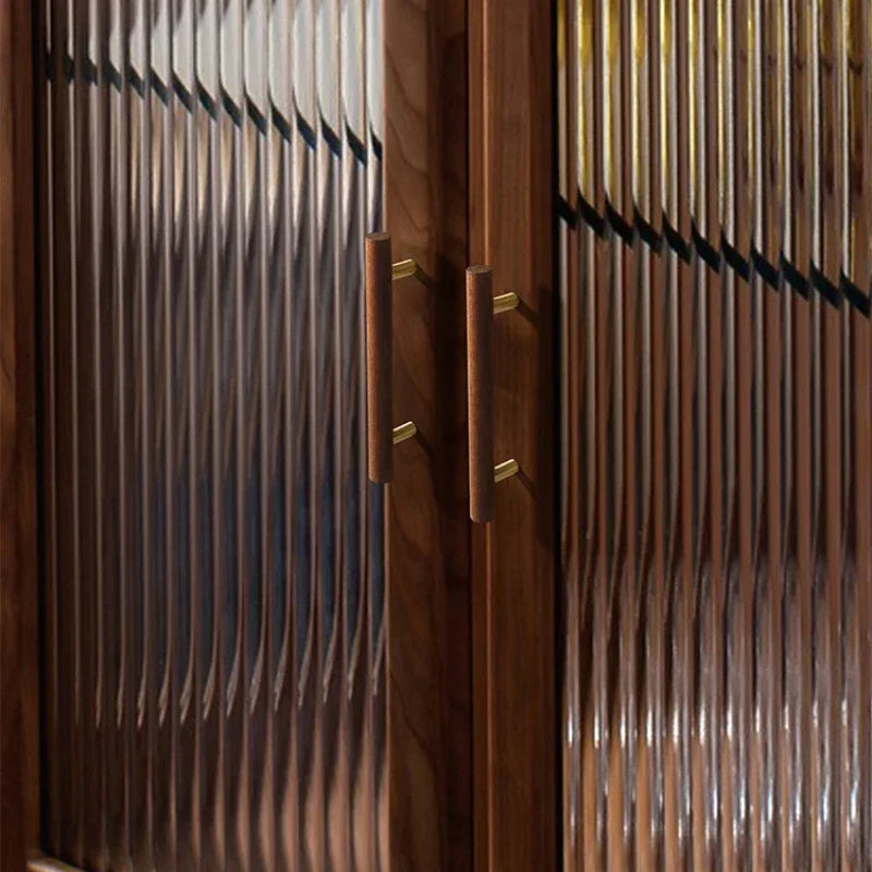 Nordic Walnut Wood Cabinet Handles & T-Bar Drawer Knobs
