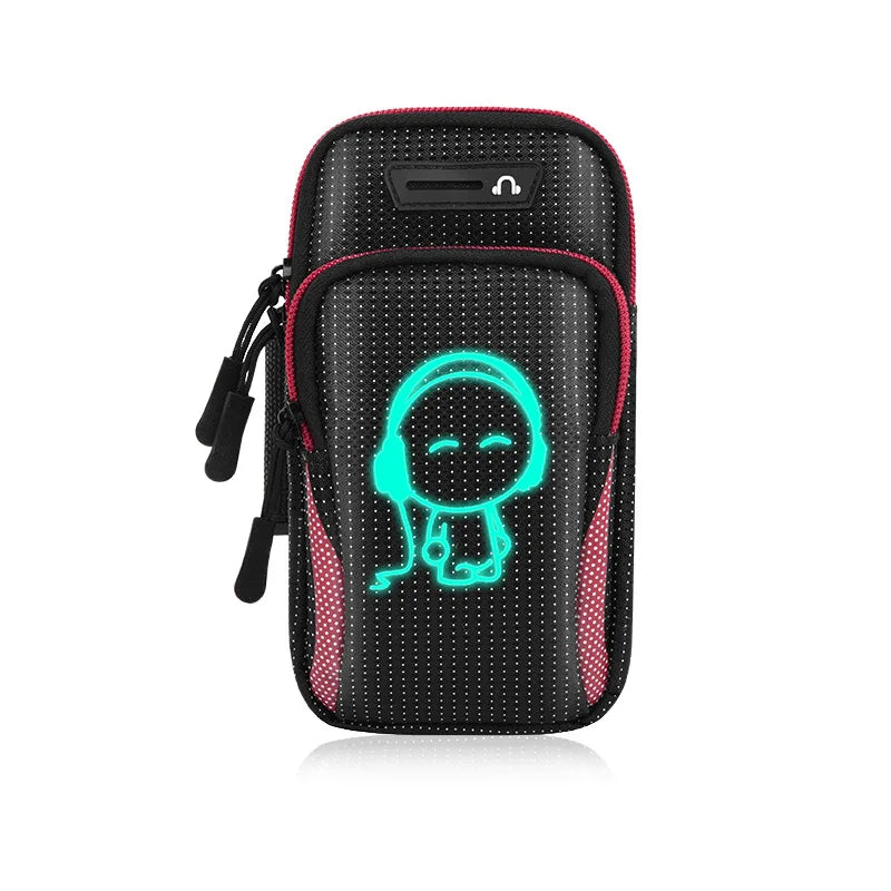 mini cell phone armband for run bags for women phone armband Running racing accessories Bag for mobile phone wrist stand Peaceful Pleasures Health and Wellness Luminous Rose red