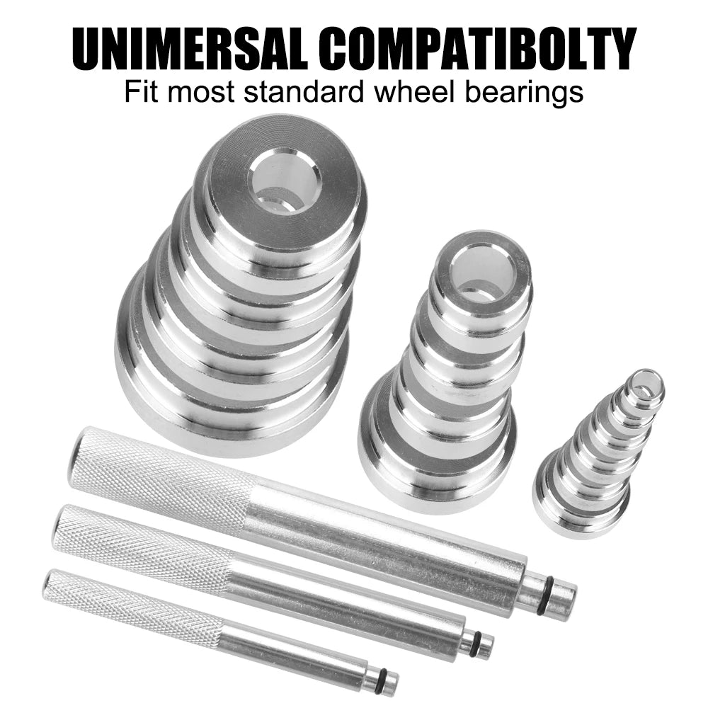 17 Pcs Wheel Bearing Removal Tool Kit Seal Driver Installer Remover Automotive Aluminum Alloy Repair Set Peaceful Pleasures Health and Wellness