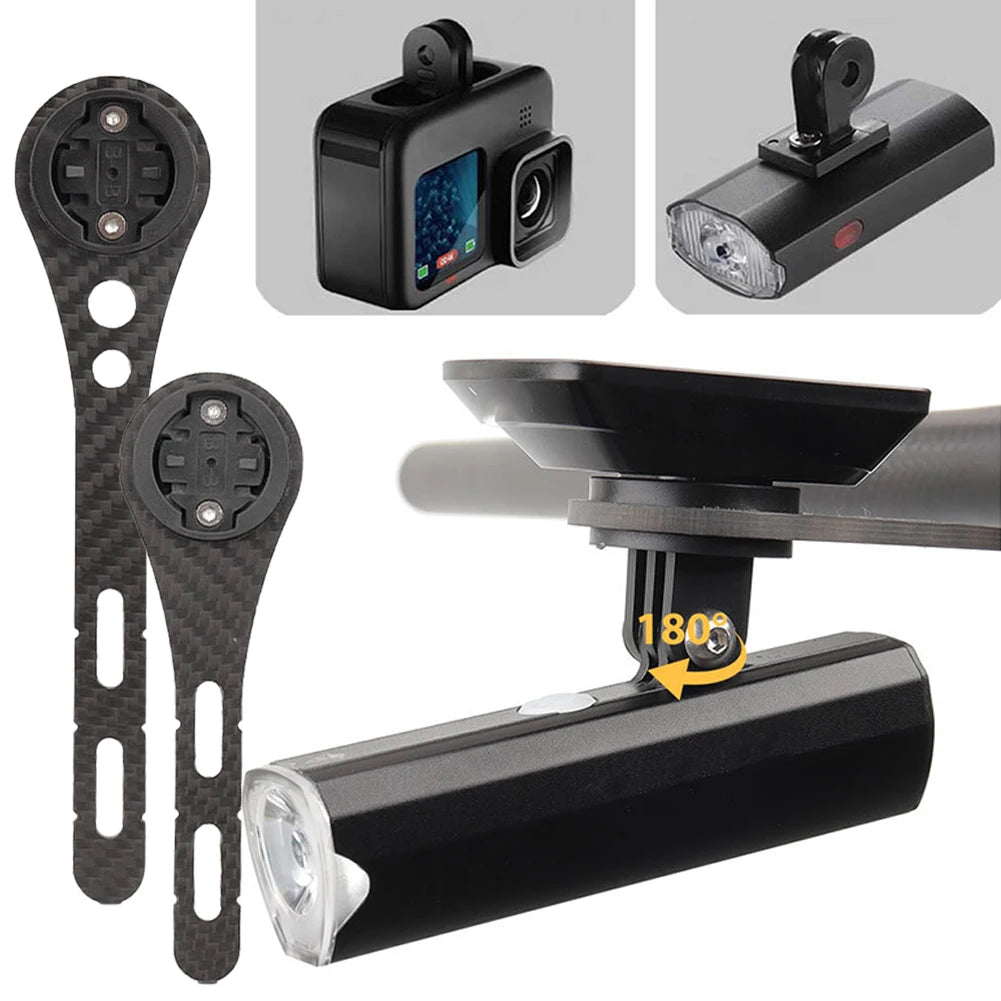 Carbon Fiber Bike Computer Mount – Handlebar Extender for Garmin, Wahoo & More Bicycle Accessory Peaceful Pleasures Health and Wellness