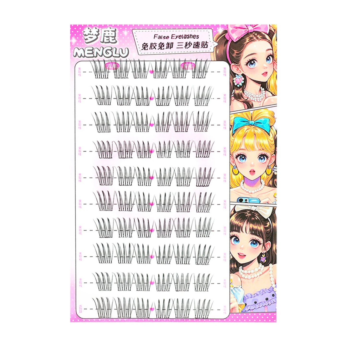 Korean Idol Manga Cluster Lashes | Wispy 3D Lash Extensions False Lash Extensions Peaceful Pleasures Health and Wellness style 6