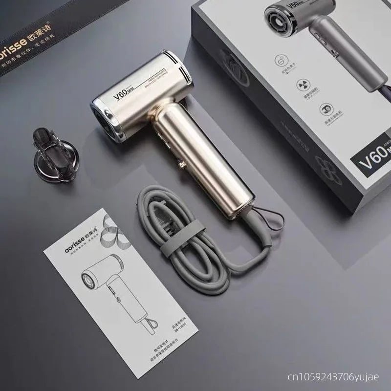 Mini High-Speed Hair Dryer 1400W High-Power Negative Ion Hair Care Portable Home Student Dormitory Travel Mini Hair Dryer Peaceful Pleasures Health and Wellness