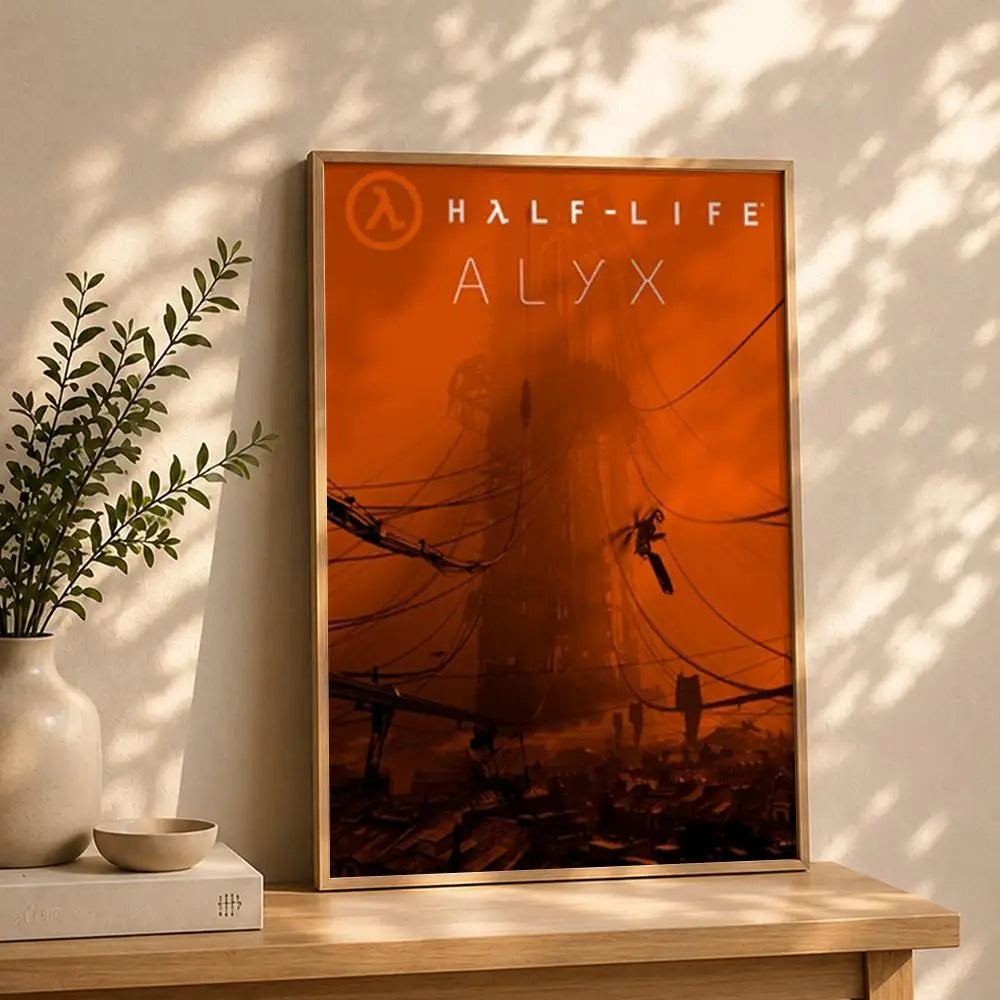 Half-Life 2 HD Self-Adhesive Waterproof Gaming Poster Wall Art Gaming Wall Poster Peaceful Pleasures Health and Wellness