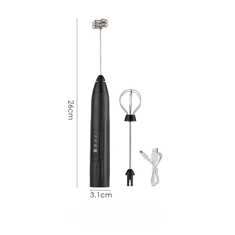 2-in-1 Electric Milk Frother & Egg Beater USB Rechargeable