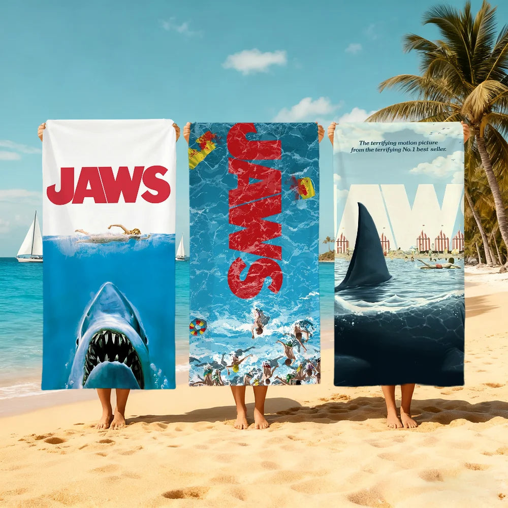 Jaws Movie Quick-Dry Beach Towel | Soft Pool & Travel Towel Beach Towel Peaceful Pleasures Health and Wellness