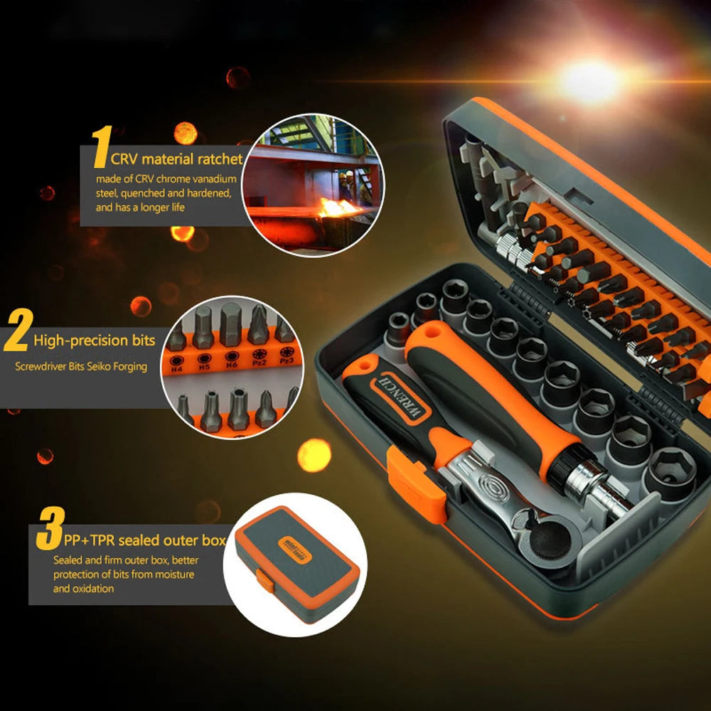 1 Household Labor Saving Ratchet Screwdriver Bit Multipurpose Tool