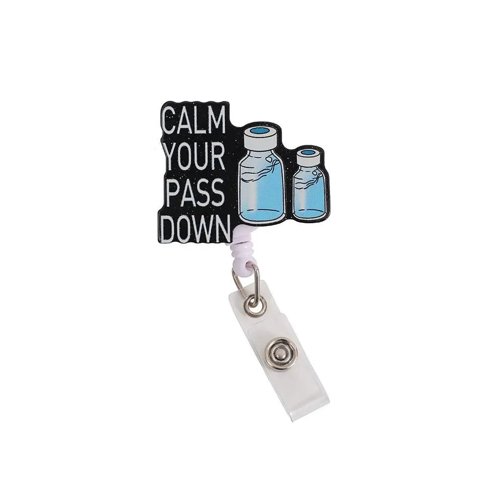 Stretchable Organs Badge Clip High Resilience Fall-proof Nurse Badge Holder Cartoon Chest Card Name Card Holder Office Supplies Peaceful Pleasures Health and Wellness bottle