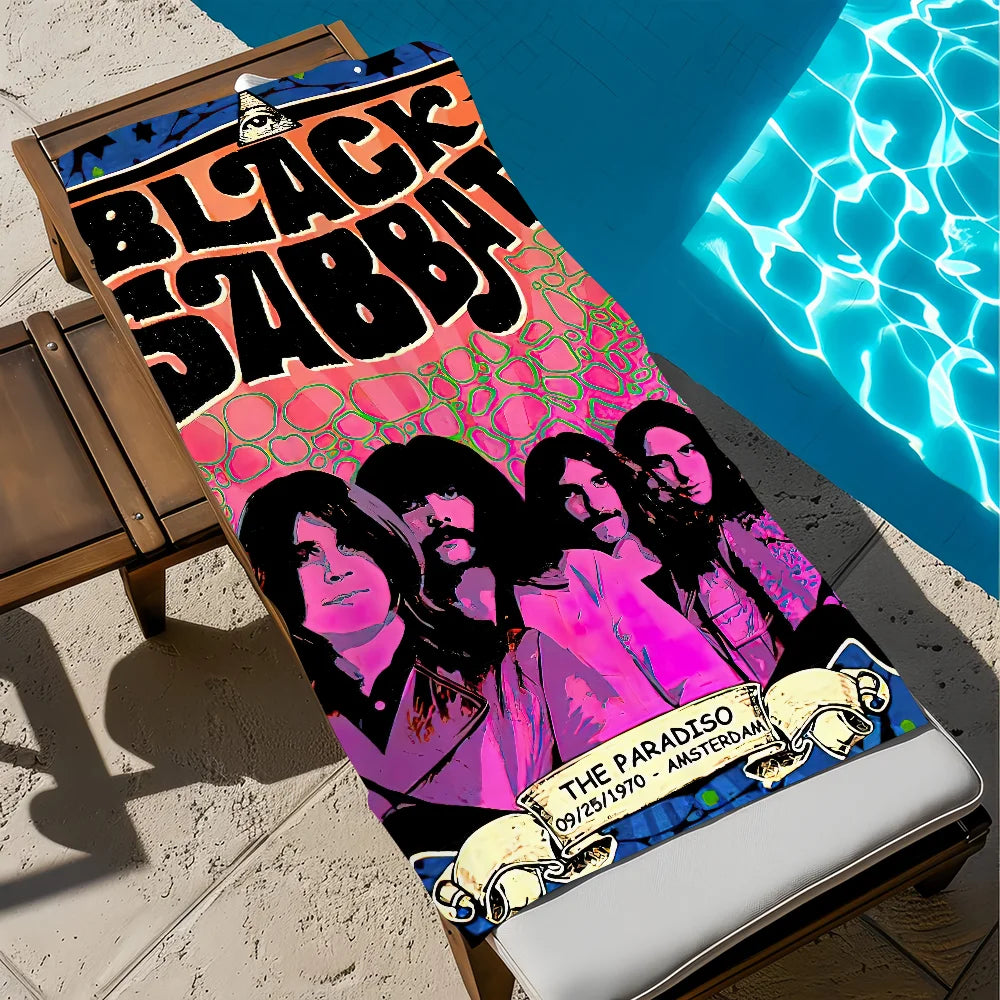 Black Sabbath Anime Quick-Dry Beach Towel | Soft & Lightweight Quick-Dry Beach Towel Peaceful Pleasures Health and Wellness z3 STJ40x70CM