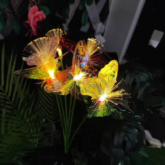 Solar Butterfly Fiber Optic Garden Light – Waterproof Path Decor