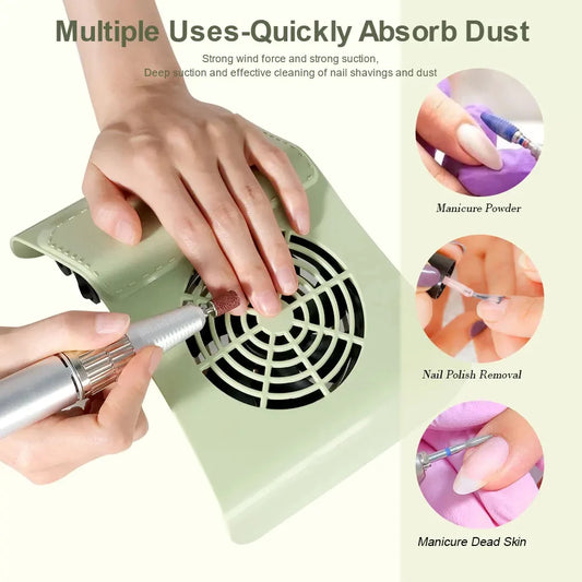 Professional Nail Dust Collector Vacuum - Low Noise Manicure Dust Extractor with Strong Suction Fan for Nail Salon & Home Use Peaceful Pleasures Health and Wellness