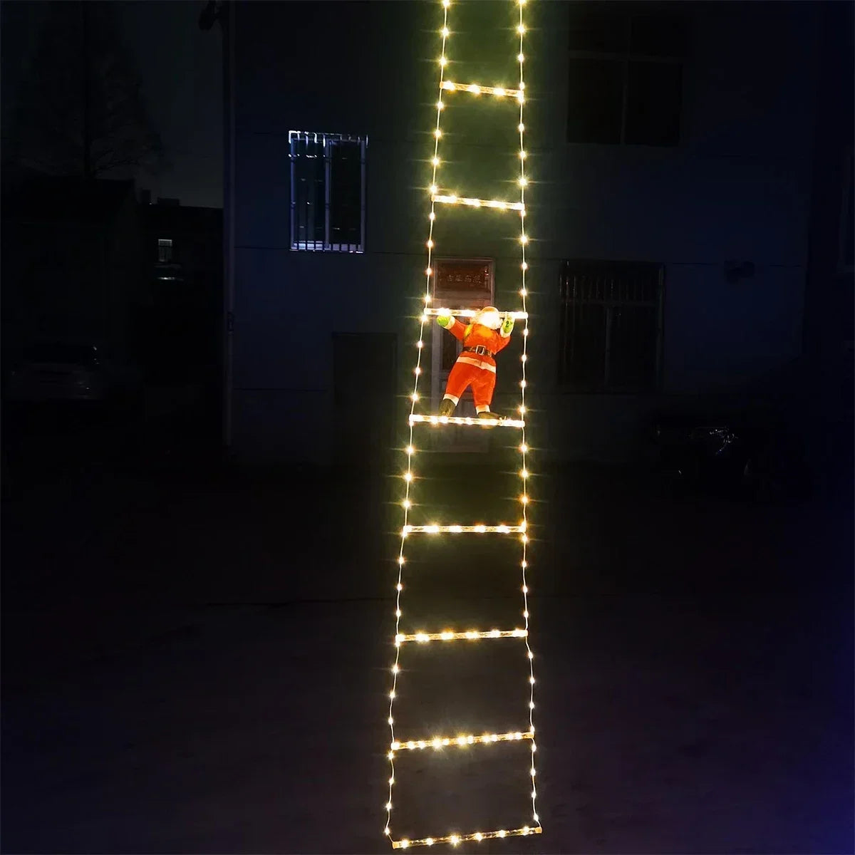 3M Santa Claus Climbing Ladder USB Warm Christmas Light Decor