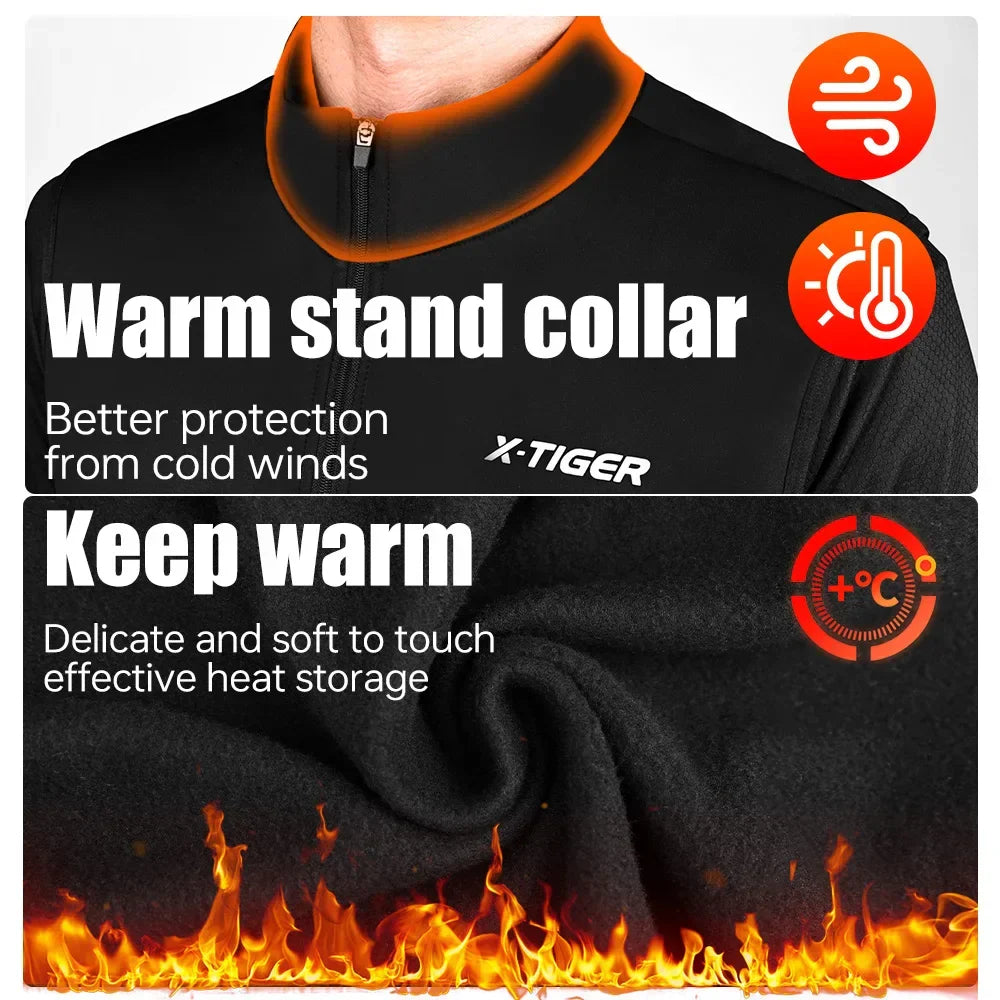 X-TIGER Windproof Fleece Cycling Vest – Warm & Reflective