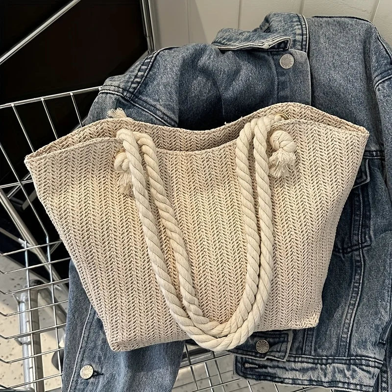 Large Capacity Beach Vacation Bag, Pastoral Style, Simple Design Summer Vacation Handbag 28 reviews 4.9 All reviews are from ve Peaceful Pleasures Health and Wellness White