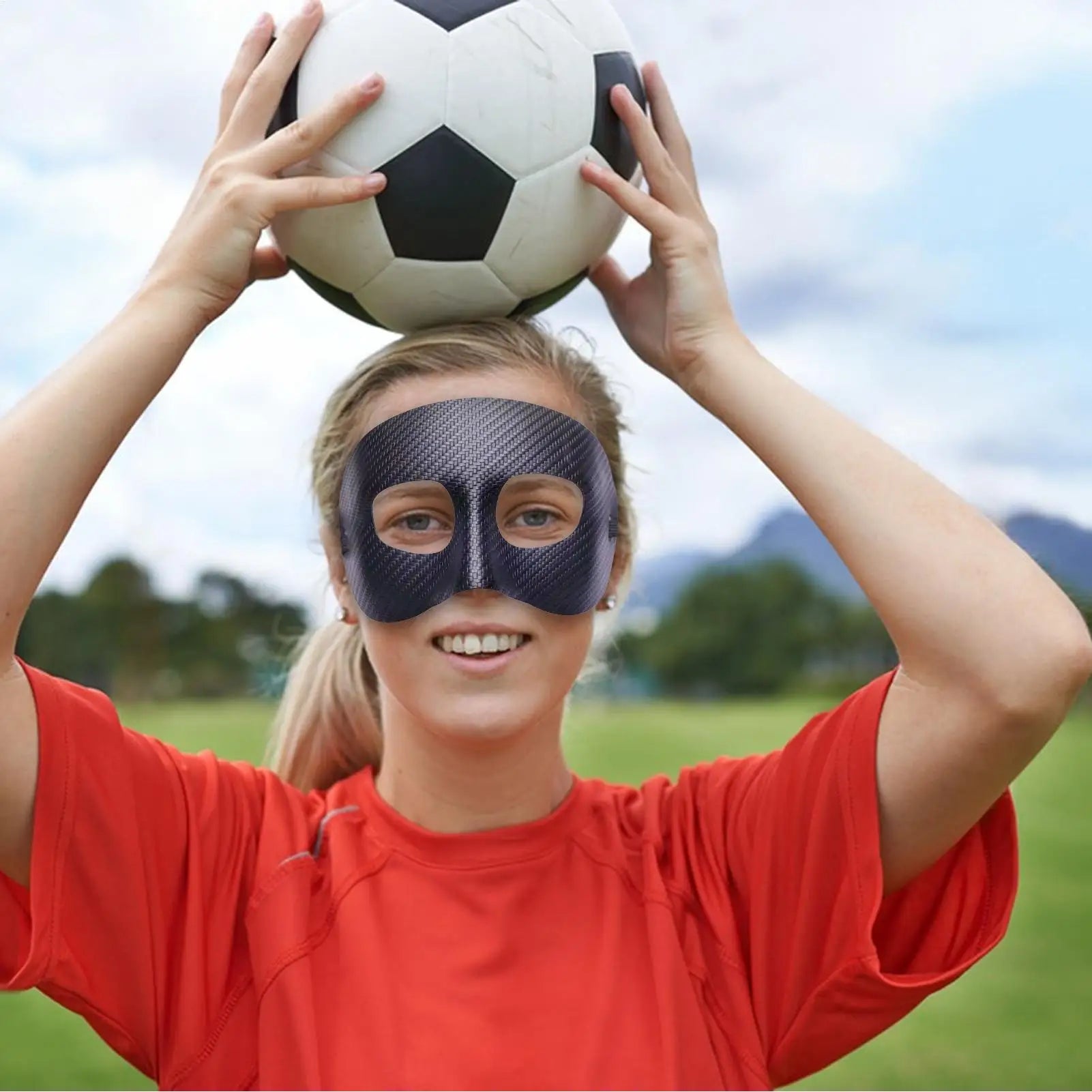 Basketball Soccer Sports Nose Guard Mask, Anti-Collision Broken Nose Protective Face Cover, Breathable Sports Protective Gear Peaceful Pleasures Health and Wellness