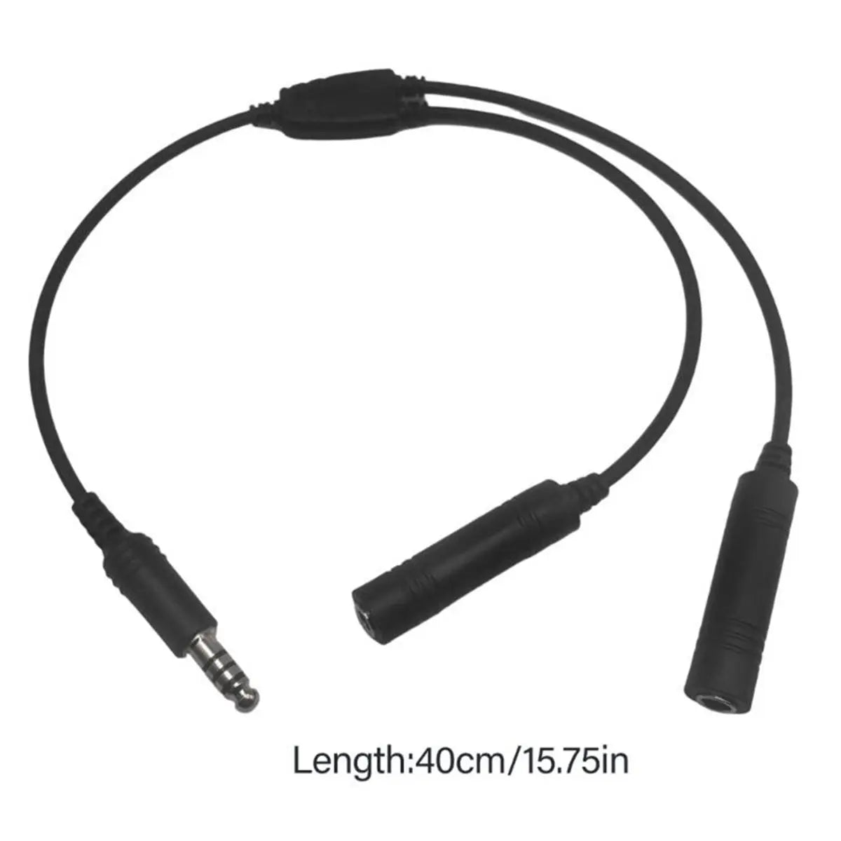 Aviation Headset Adapter – Dual Plug to U174/U Converter Cable Peaceful Pleasures Health and Wellness
