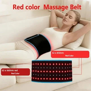 Electric Massage Belt with Red Led Lights, Waist Care Belt. Adjustable Brightness and Timer Settings--Suitable for Office/Home Use, Home Care Solutions, Workspace Comfort, Stylish Design, Durable Construction. Suitable for Nu Peaceful Pleasures Health and Wellness Blue