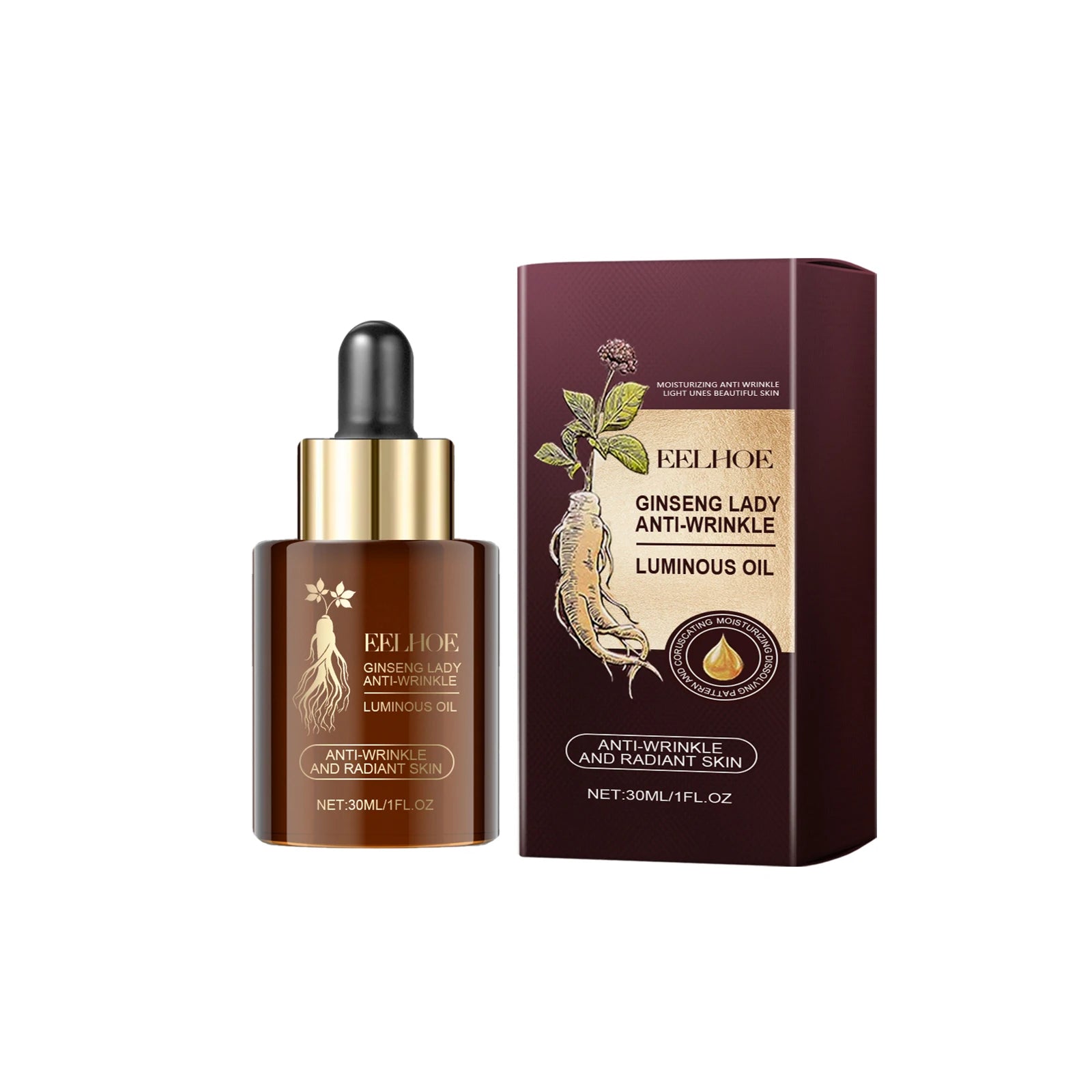 Ginseng Face Oil – Firming, Anti-Aging & Moisturizing Serum 30ml Peaceful Pleasures Health and Wellness 30ml Boxed