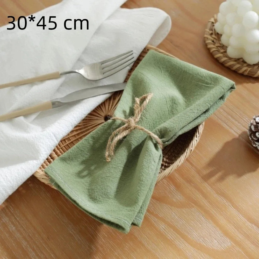 Retro Soft Ruffle Placemats Round Cotton Table Cup Mat Square French Coasters Table Decor Peaceful Pleasures Health and Wellness 30x45 Green L